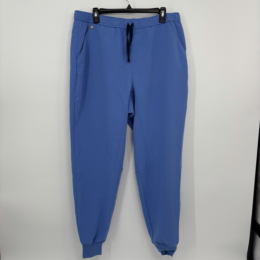 FIGS Tansen Scrub Jogger Pants Men's XL Blue Drawstring Nursing Medical
